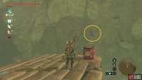If you have bomb arrows you could explode the rocky entrance from atop the scouting tower.