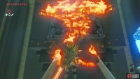 so that the wooden block is also burned.