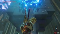 And detonate the bomb when it floats up next to the blocks.