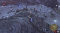 Approach the lowest ledge of Mount Hylia, on the east side.