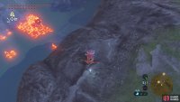 You can ignite the bomb barrel near the Black Moblin to cause a big explosion.