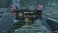 Inside the wooden chest is a Soldier’s Shield.