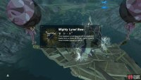 If you’re lucky/quick, you can grab the bow before it falls.