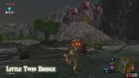 A floating platform next to Little Twin Bridge.