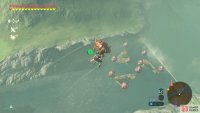Glide towards the waterfall that leads to Lake Hylia.