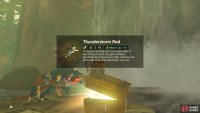You can swim over and snatch the rod from the chest.