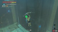 You can float a bomb towards this wooden ledge or fly up using momentum.