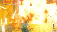Be careful of bomb and other arrows coming from the side. Keep moving/gliding or move to the inner corner.