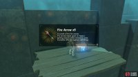 Meanwhile the chest on the wall on the opposite end has five Fire Arrows.