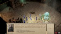 The Mephit in the waterclock will tell you about how the bookshelf puzzle works