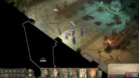 Search the southwestern end of the banquet hall to find a secret door