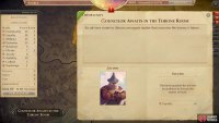 Once your Kingdom Stat related to a specific Adviser’s position reaches certain thresholds , an event will occur that gives you the opportunity to upgrade that stat’s Kingdom Rank.