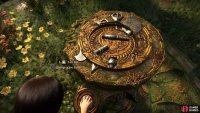 Turn the dial to create the image of an axe and activate the waterfall
