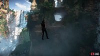 Use the grappling hook to rope-swing across large gaps