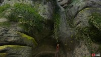 Traverse the handholds around the rocks