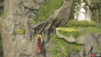 Drop down to the handholds below