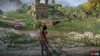 In front of the token ruin in the north