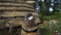 Interact with the kettle beside the hut and then speak with the charcoal-burner to incriminate him.