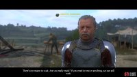 Be sure that you are fully rested, nourished and battle ready before you speak with Sir Robard to begin the siege.