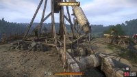 Once the trebuchet is fully loaded, use the lever to fire it.