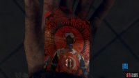 Check the graffiti clue by holding triangle at any time