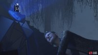 Interact with the blue hand console to escape