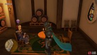 You’ll find the quest giver upstairs in the Tavern