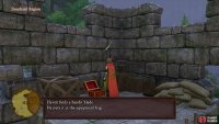 then head around the back and onto the top to find a ladder leading to a chest.