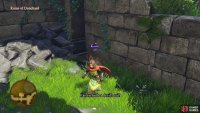 before you make your way up the mountain path, smash the pot in the north building.