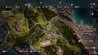 The location of the pipe used to flood the bathhouse on the map.