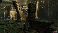 Use the ruins and vegetation to stay hidden