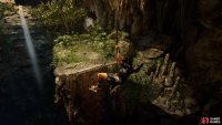 Rappel from the overhang