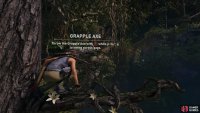 Swing across to the far ledge