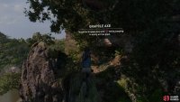 Swing across to the muddy slope