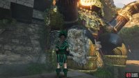Scale the statue