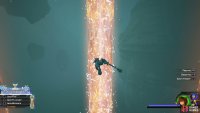 Swim faster to avoid the enclosing Flame Pillars