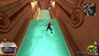Let the water slide take you down a large pit