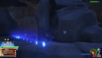 Look for the blue shadows indicating a barrage of rock coming your way