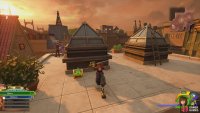 jump over to the largest building west of the Lucky Emblem