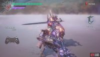 Holding the attack button when using the Cavaliere will keep the weapon fixated on the enemy