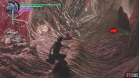 At the first split after the bosses, there is a hole on the right side you can drop down