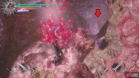 Drop down the hole behind the large Red Orbs Cluster