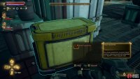 then head behind the fishery warehouse to find the murder weapon in a bin.