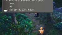 Then challenge Chocoboy to a game of cards and tell him to move