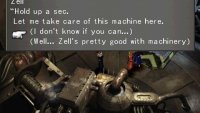 If you reach the door to the excavation site with between 10 and 13 RSP, Zell will offer to assist.