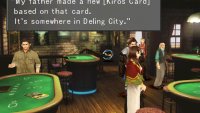 If you lose the MiniMog Card earlier, the Queen of Cards will inform you her father created the Kiros Card