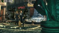In the town square, talk to the dog to shoo it to safety