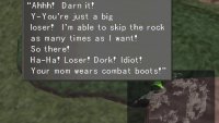 Throw rocks at Mr. Monkey until he’s provoked into responding in kind