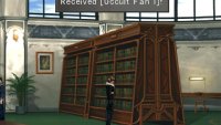 You can also nab a copy of Occult Fan I from a bookshelf.