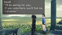 Back at Edea’s House, Squall’s vow ill bring the game full circle.